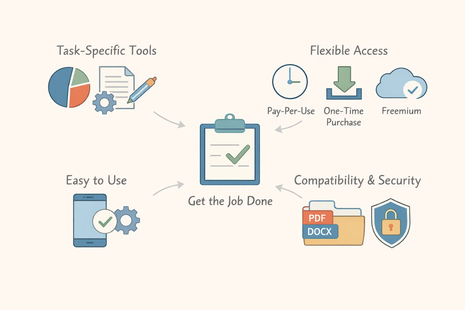 Software Options and Access Models for Occasional Tasks