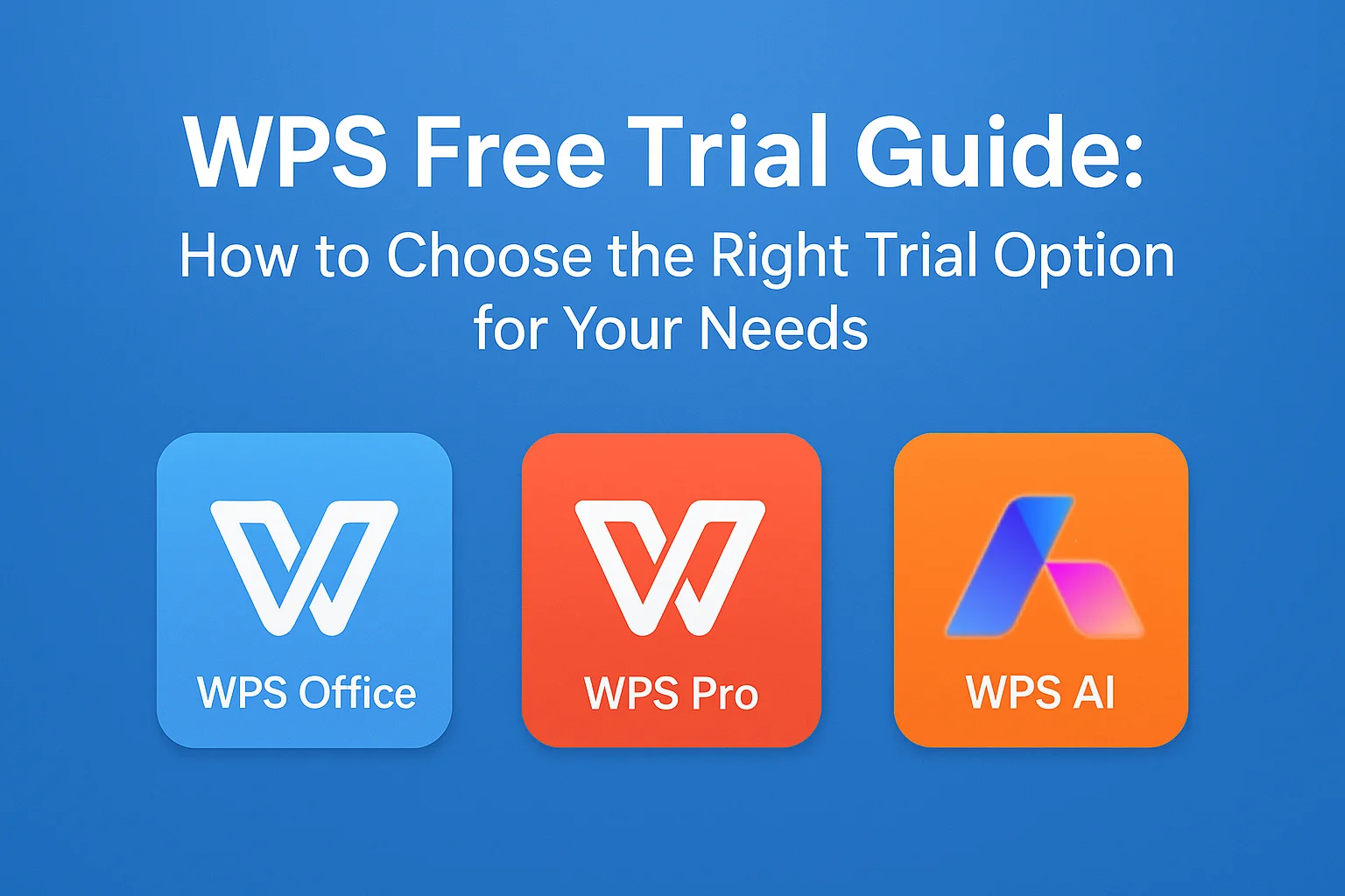 WPS Free Trial Guide: Office, Pro & AI Options Explained