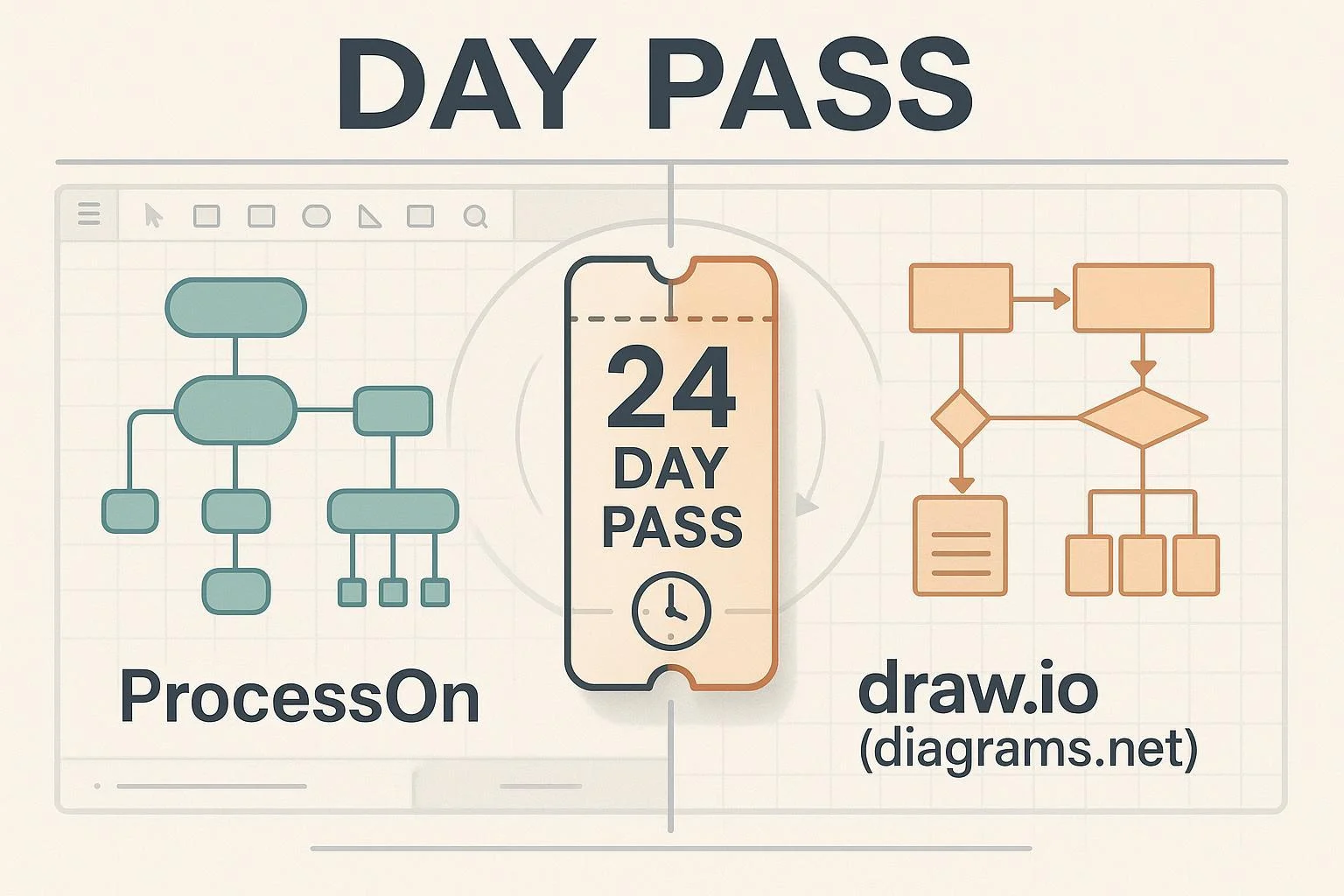 ProcessOn vs draw.io (diagrams.net): Does a Day Pass Unlock Everything Faster in 2025?