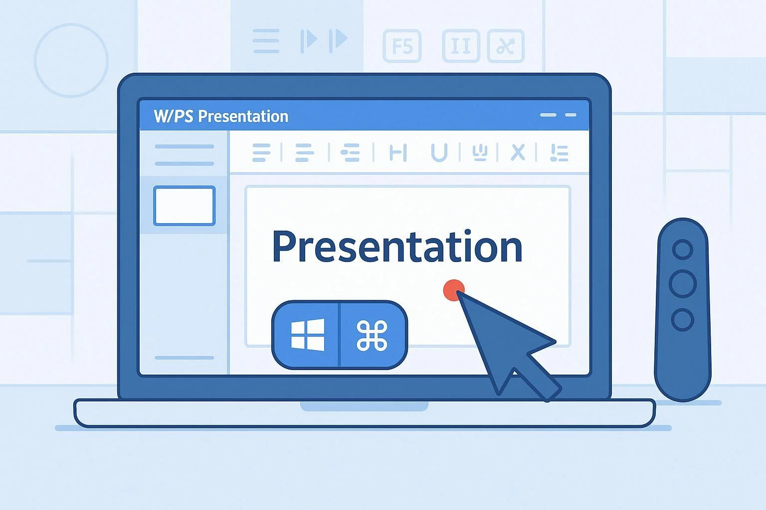 WPS Presentation Shortcuts (Alignment, Playback, Formatting)