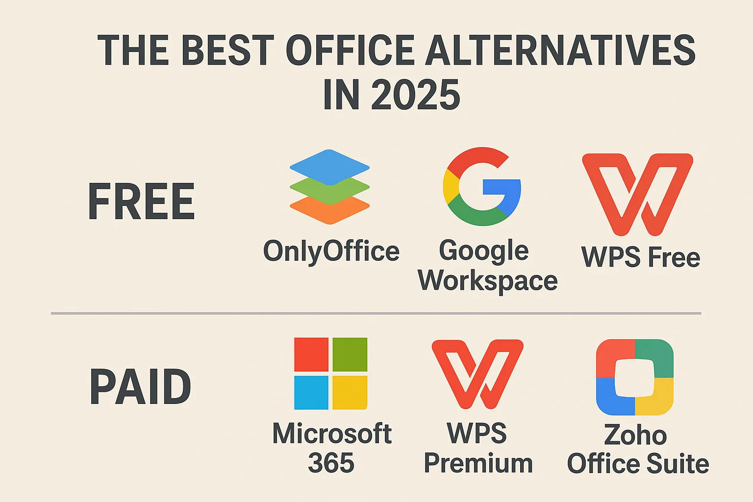 Best Office Alternatives in 2025: A Complete Comparison of Free vs. Paid Productivity Suites